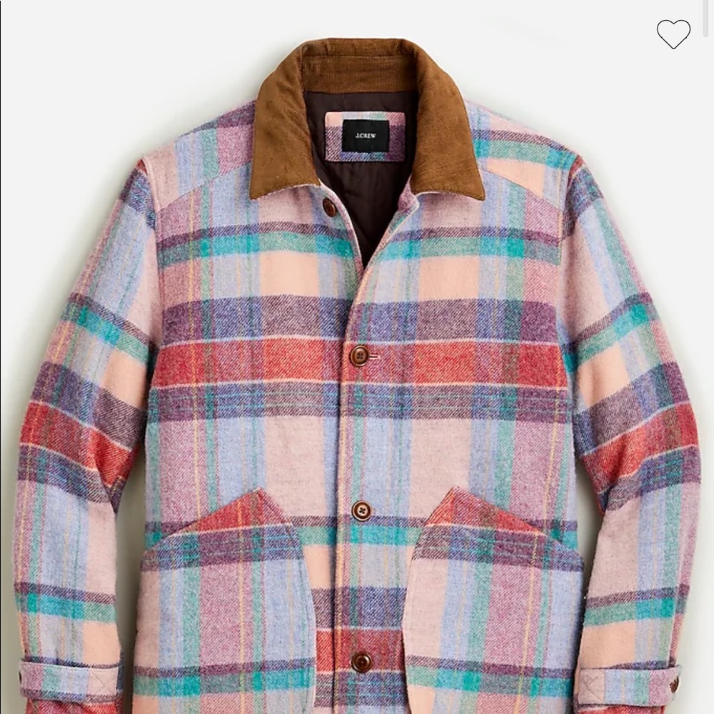 J Crew - Barn Jacket™ in plaid English wool with PrimaLoft® - Large - Plaid/Pink